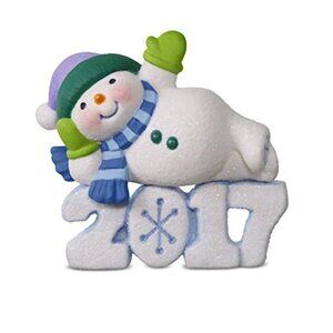 Hallmark Keepsake Snowman Ornament 2017 Frosty Fun Decade Dated Christmas